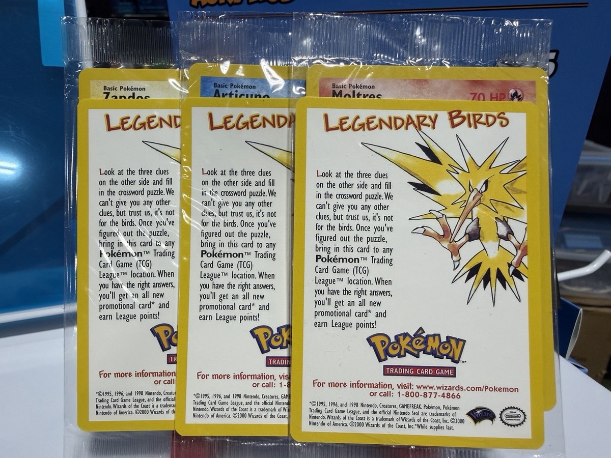 POKEMON SEALED ALL 3 Movie Promo Legendary Birds Moltres Articuno