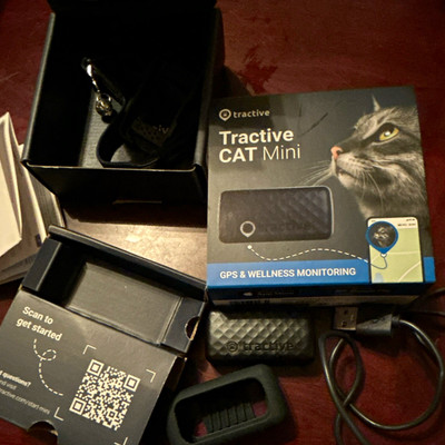 Tractive CAT Mini GPS & Health Tracker Tag for Cats, iOS Compatible