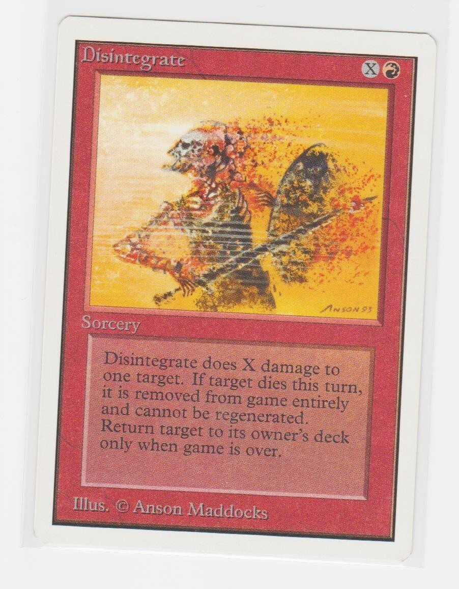 Magic the Gathering ~ MTG ~ 1x Disintegrate ~ UNLIMITED ~  LP ~