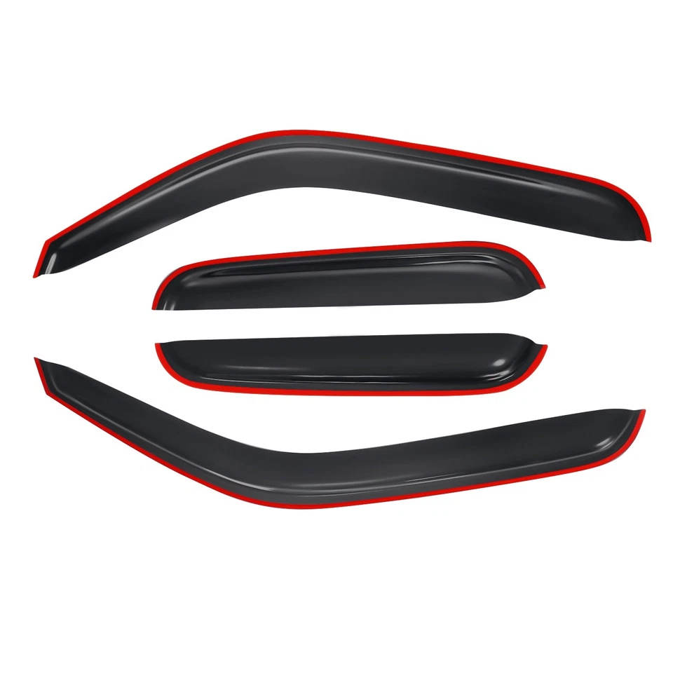 Visera de ventana para GMC Sierra cabina extendida 1999-2006 JDM 4x negra 4 piezas cinta adhesiva Foto 4 de 4