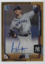 2015 Bowman Draft Chrome Pick Gold Refractor 35/50 Jeff Degano #BCA-JD Auto g6p