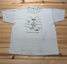 Vintage 1989 Hurricane Hugo Aftermath Survivor Cartoon Novelty Tee USA Made - XL