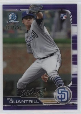 2019 Bowman Chrome Purple Refractor 51/250 Cal Quantrill #47 Rookie RC 0lj0