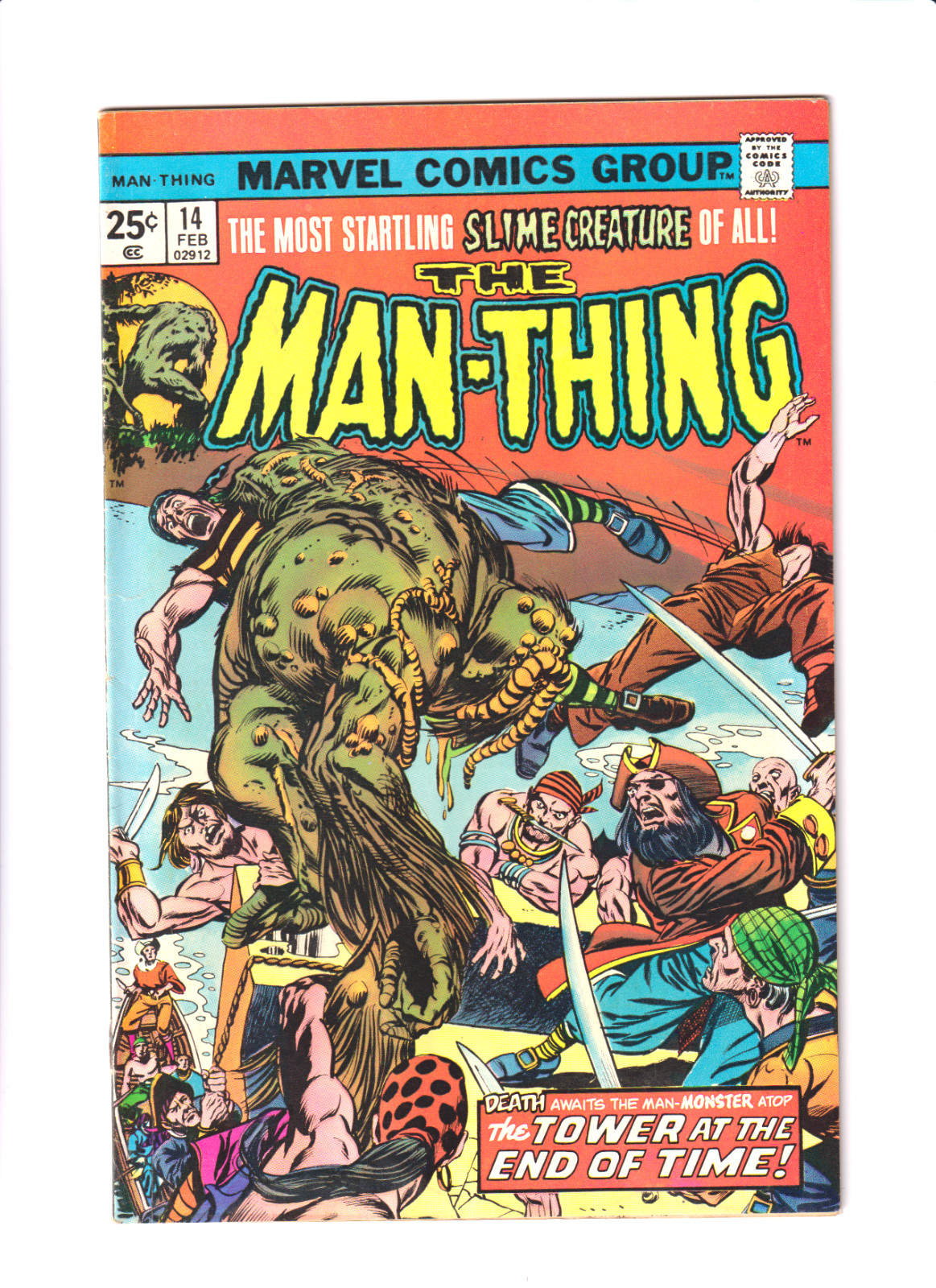Man-Thing #14 Whatever Knows Fear BURNS Man-Things Touch! Marvel 1974 FN (6.0)