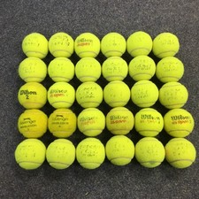 30 Used Babolat Slazenger and Wilson Tennis Balls