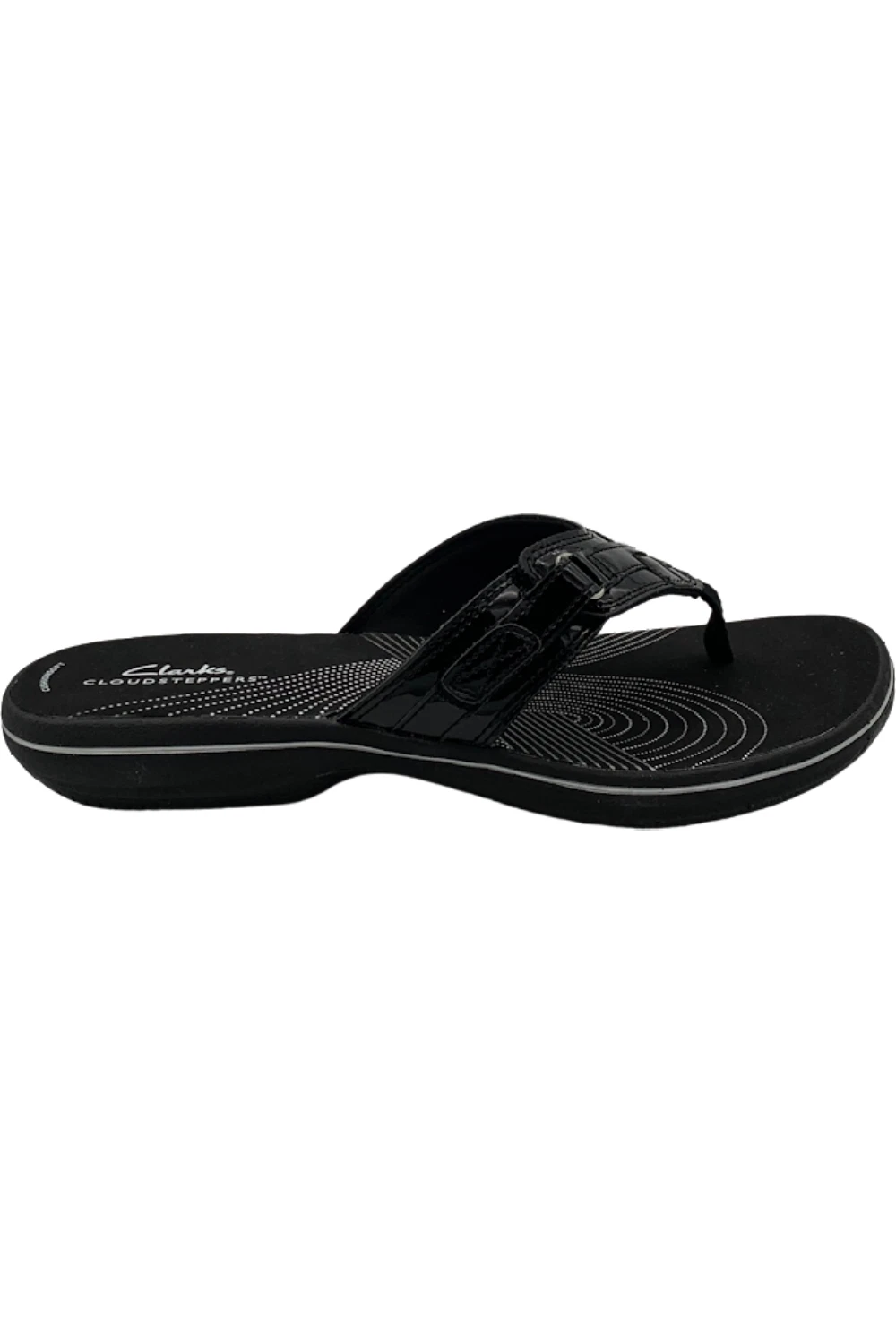 CLOUDSTEPPERS by Clarks sandali sportivi tanga brezza marina nero brevettato