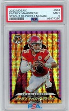 2022 Mosaic PATRICK MAHOMES II /49 Purple Straight Fire SP PSA 9 Mint D439