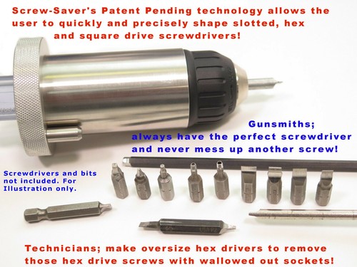 ScrewSaver Screwdriver Making Benchtop Grinding Machine Grind Driver Bits .001"± - Picture 3 of 12