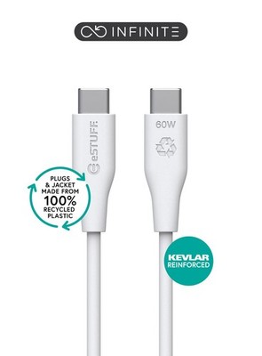 eSTUFF W128202907 ES604201-BULK INFINITE (GRS) USB-C to  Cable 2m White. Rec ~E~