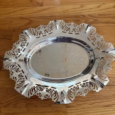 Krome-Kraft Farber Bros Silver Tray 14" x 11"