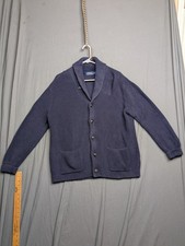 Ralph Lauren Sweater Mens Large Blue Shawl Collar Cardigan Grandpa