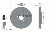 2X Textar Bremsscheibe 92305505 FüR Opel