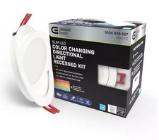 Commercial Electric 4 in. Slim LED color Changing Directional Light Recessed