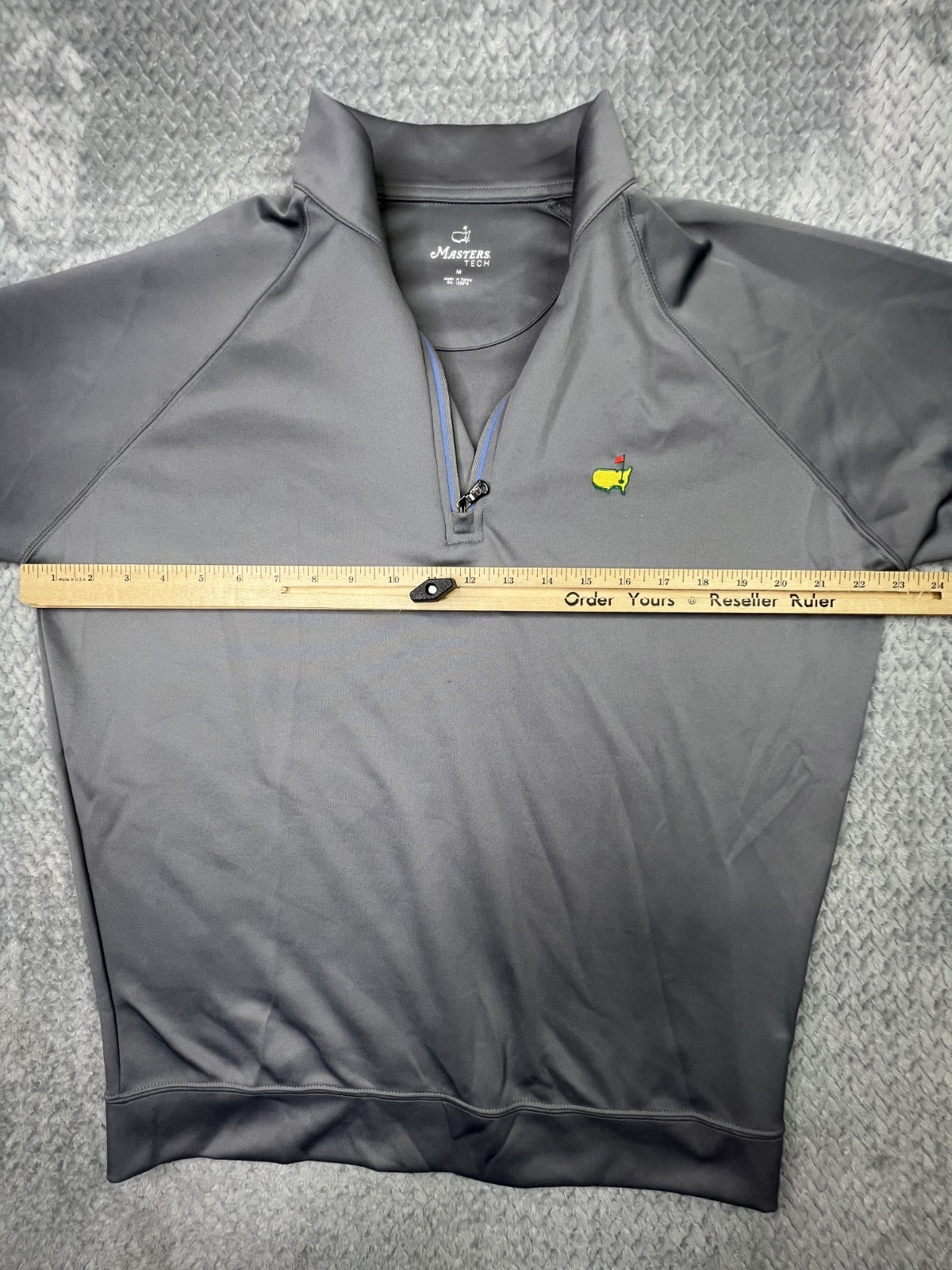 Masters Tech Quarter Zip Pullover Gray Augusta Na… - image 6