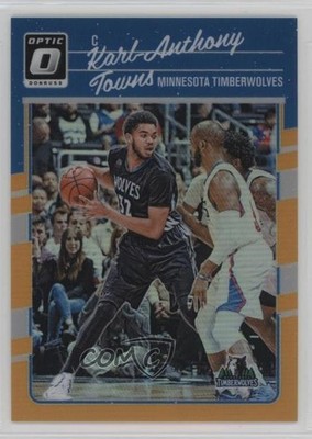 2016-17 Panini Donruss Optic Orange Prizm 6/199 Karl-Anthony Towns #128 0ud4
