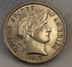 1915 Barber Dime AU Details