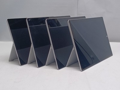 Lot of 4 damaged Microsoft Surface 1631 Tablets for parts/ repair