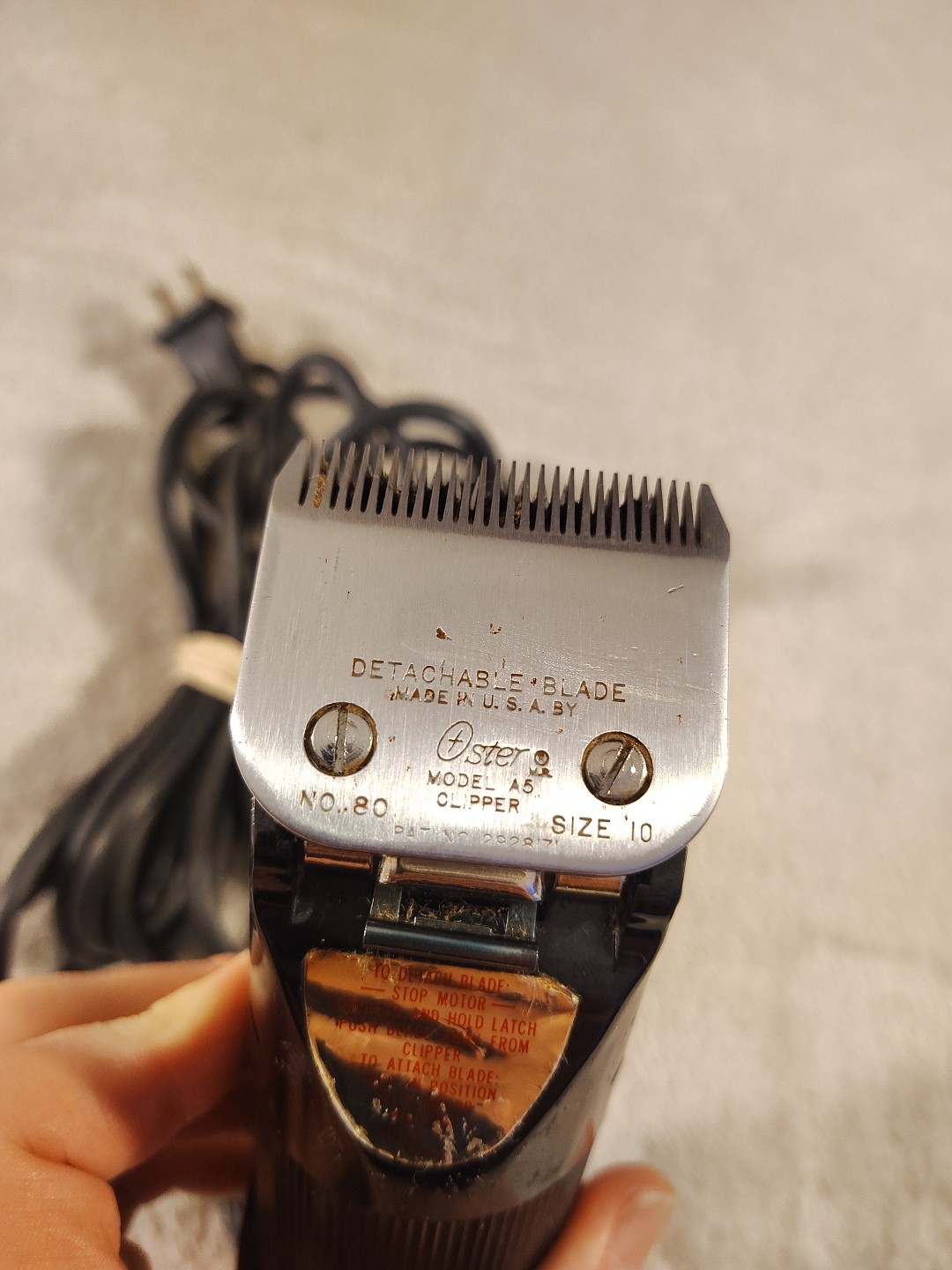 Oster Detachable Blade Small Animal Clippers Model A5 Pet Grooming 1 Speed