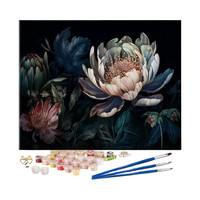Malen Nach Zahlen DIY Handwerk Acrylfarben Blumen 40 X 50 Cm