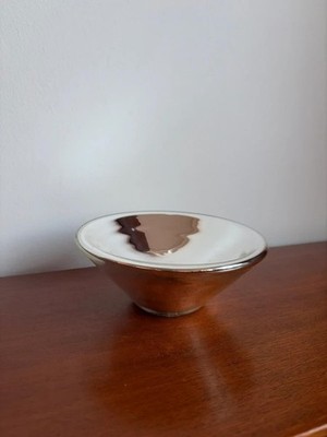Nick Munro Mercury Glas Schale Silber Spiegel Reflektierend Modern Deko UVP 90£
