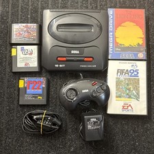 Sega Mega Drive 2 Console Bundle Full Set Up With 5 Games Fully Tested