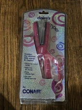 VTG Claire's Conair Mini-Crimper Scissor Handle Wave & Ripple 2002 MS56CLBC NIB
