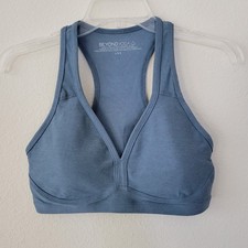 Beyond Yoga Spacedye Lift Your Spirit Bra Large Heathered Green Blue