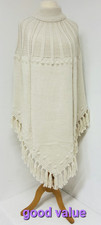 Monsoon Womens Knitted Poncho One Size Ivory Colour High Neck Hardly Used