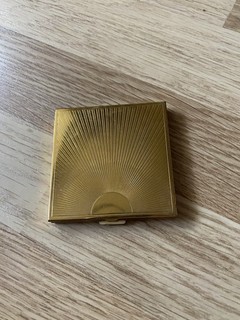 Vintage Dunhill Clearview Make Up Mirror Powder Compact Gold Tone