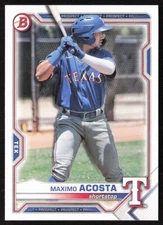 2021 Bowman Draft Maximo Acosta #BD-139 Texas Rangers