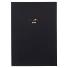 Daigo 2026 Planner, Isshoni. Monthly Block, B6, Black, E8746, 2025, Starts Dece 