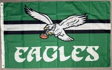 Philadelphia Eagles Kelly Green Throwback Retro 3x5 Ft Flag Banner Wall Decor