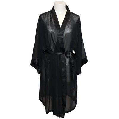 Lindex, Morgenmantel, Größe: 40/42, Schwarz, Polyester, Einfarbig, Damen #UTS