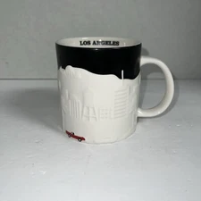 Starbucks Mug Los Angeles 3D Relief City Collector Series 2012 Skyline White
