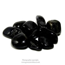 15x Highly polished black marble pebbles, crafts & aquariums 2-3cm