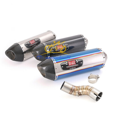 For Kawasaki Z900 Motorcycle Exhaust System Muffler Slip On Mid Link Pipe Escape