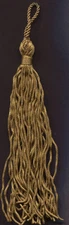 6" GOLD CHAINETTE TASSELS LOT OF 12 TRIM 
