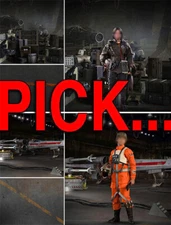 DETOLF DIORAMA POSTER BACKDROPS~REBEL HANGER~FOR HOT TOYS 1/6 STAR WARS FIGURES