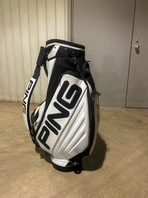 PING KARSTEN ゴルフバッグ ブラック/ホワイト PING Karsten Staff Bag 6-Way-Top Black/White Tour Bag | eBay