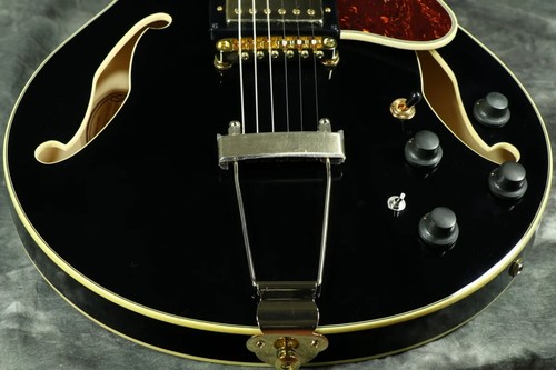 Ibanez AMH90-BK Electric Semi-Acoustic Guitar Black with Gig Bag From Japan - Picture 10 of 12