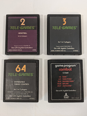 Atari 2600 Series Games Lot of 4 Tele-Games Basketball Tele-Games 3 Asteroids +