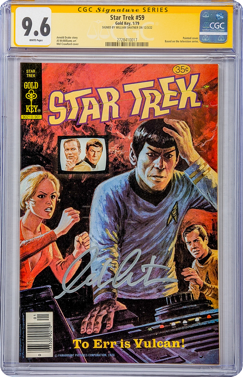 Star Trek #59 Gold Key CGC SS 9.6 Signed William Shatner | eBay