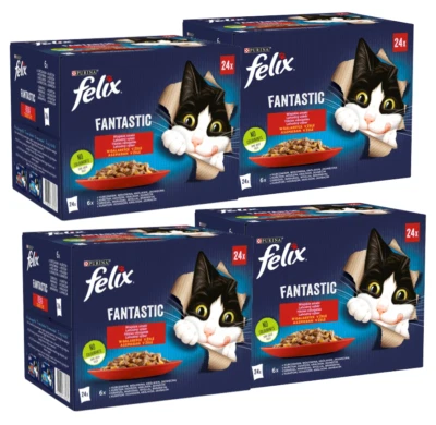 FELIX Fantastic Countryside Geschmacksrichtungen in Gelee: 96x85g Nassfutter
