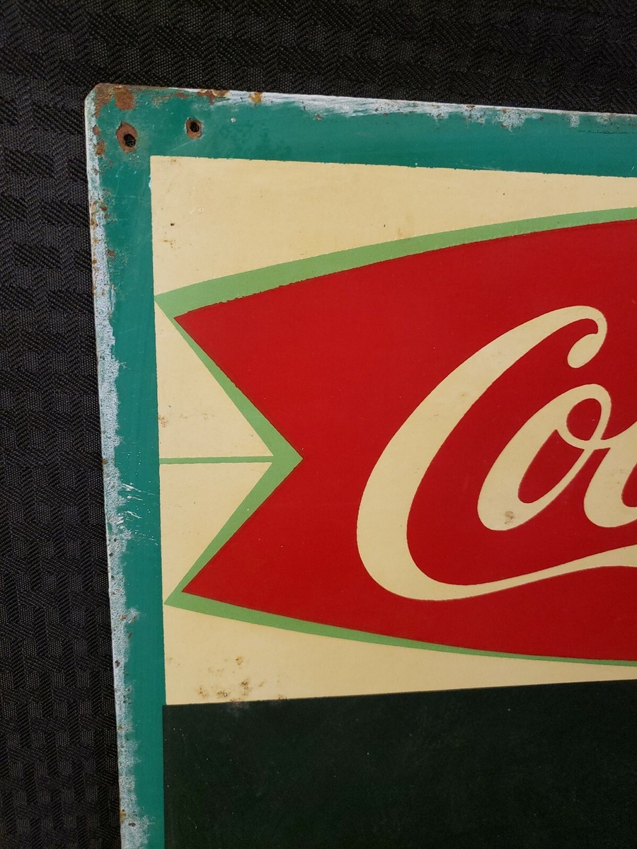 1960 vintage coca cola Fish Tail Menu Chalkboard | eBay