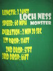 Vintage Busch Gardens Loch Ness Monster Roller Coaster 60 Mph 114 Ft (Med) Shirt