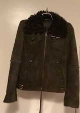 Dolce & Gabbana Authentic Pre-owned Women Jacket Leather Olive Size 40