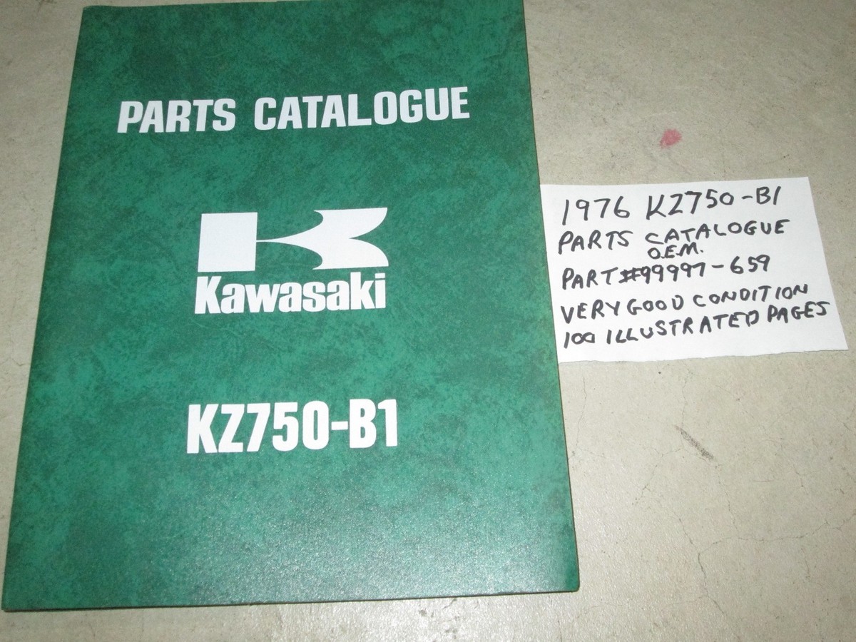 Genuine Kawasaki 1976 KZ750-B1 PARTS CATALOGUE , 99997-659