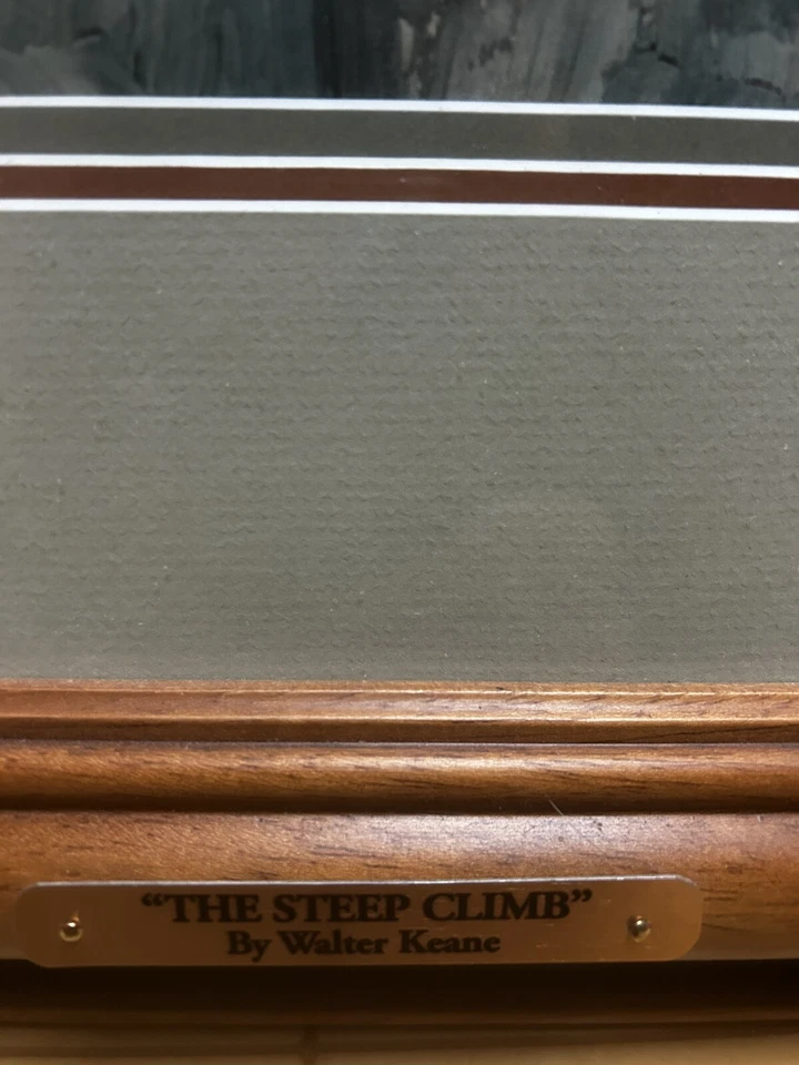 Impresión litográfica vintage de Margaret Walter Keane 1962 STEEP CLIMB SUPER MARCO EN MUY BUENA CONDICIÓN+ Foto 4 de 4