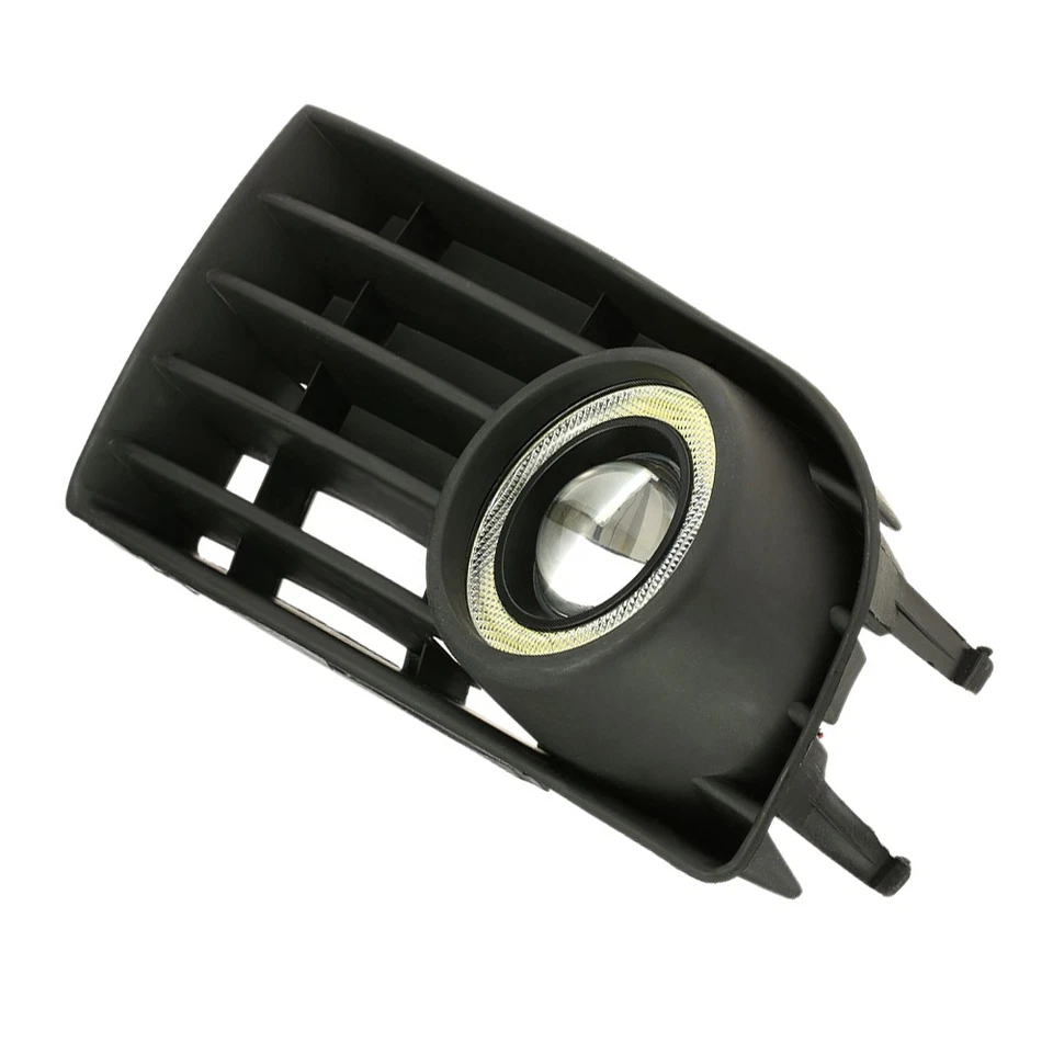 White Halo Ring Fog Light Grille L&R For VW Golf Mk5 Rabbit 06-09 - Image 4 of 4