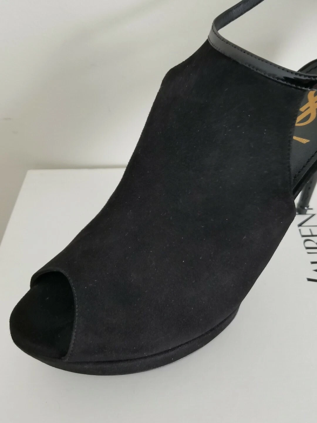 SAINT LAURENT (YSL) Yves Saint Laurent YSL FLOREALE Cinturino alla caviglia in pelle scamosciata 39 5 I LOVE SCARPE 80 MM